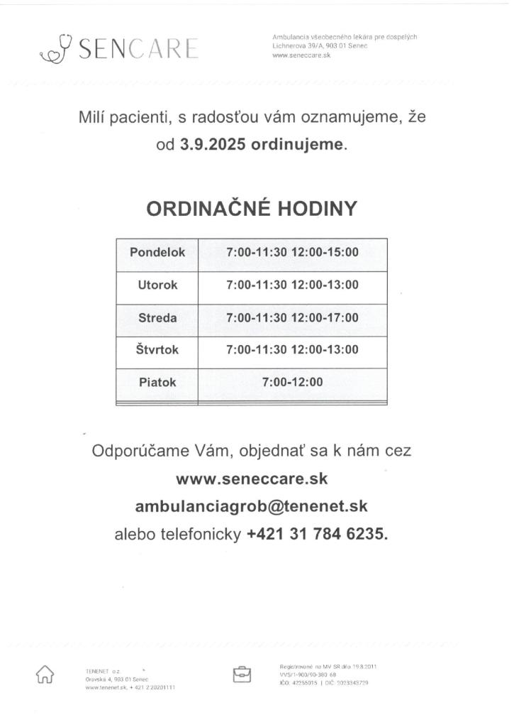Ordinačné hodiny