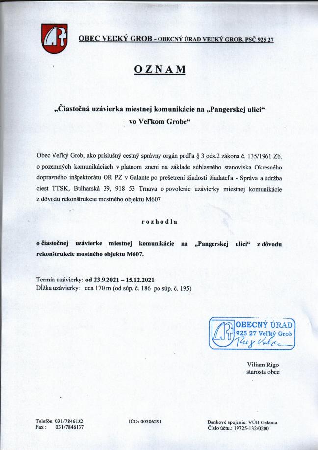 Oznam