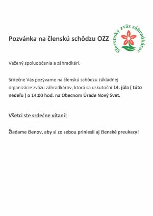 pozvánka